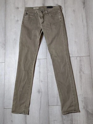 AG Adriano Goldschmied The Stevie Slim Straight Leg Jeans Brown Tan Womens 26R - Image 1 of 4