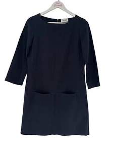 Vestido túnica Toast para mujer azul marino con bolsillos 100 % algodón - talla 10 - Imagen 1 de 8