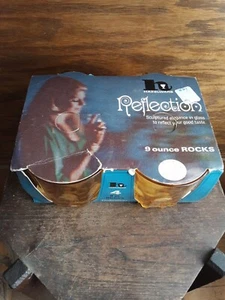 Vintage Hazelware Reflection 9 oz. Rocks Glasses set of 4 Glasses New Old Stock - Picture 1 of 24