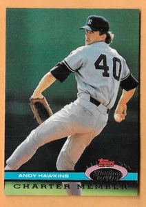 ANDY HAWKINS NEW YORK YANKEES - CHARTER MEMBER - TOPPS STADIUM CLUB NM-MT 1991 - Picture 1 of 2