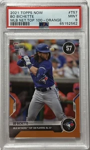 Bo Bichette 2021 Topps Now MLB Network Top 100 Orange 4/5 PSA 9 MINT Blue Jays - Picture 1 of 3