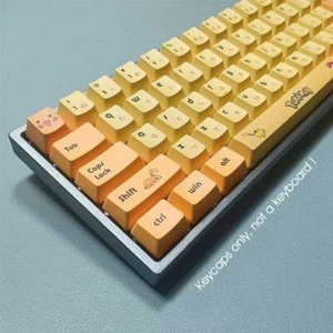 Anime Pikachu Japanese Custom Keycap Set Fit for Cherry MX Mechanical Keyboards - Picture 1 of 7