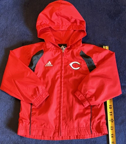 Cincinnati Reds Windbreaker Full Zip Track Jacket - Adidas - Boys Size 4T Cover