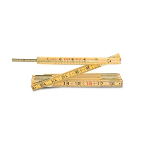 Regla de madera Crescent Lufkin, 6' latón extendido, negro, marrón - X46SLN - Imagen 1 de 5