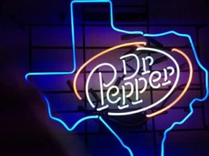 Neon Light Sign Dr Pepper Beer Bar Artwork Decor Lamp Real Glass Art 24"x20" - Picture 1 of 7