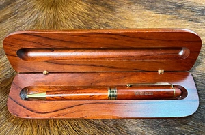 Custom William Personalized Pen And Case Set Wood Engraved William Noble Spirit - Picture 1 of 11