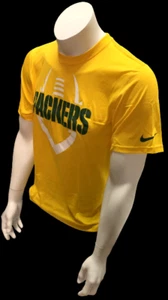 Nike Dri Fit Men's Green Bay Packers Yellow Short Sleeve Shirt NFL T-Shirt - Picture 1 of 2