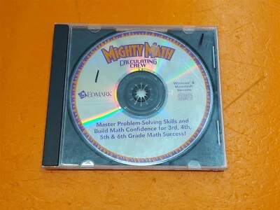 ⭐️⭐️⭐️⭐️⭐️ Edmark Mighty Math Calculating Crew Grades 3-6 Win/Mac CD-ROM - Image 1 of 3