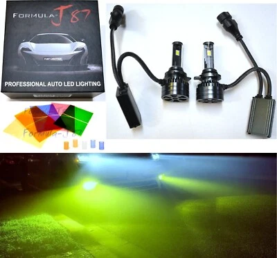 Kit LED F15 140W 9012 HIR2 Amarillo Lima Dos Bombillas Faro Doble Haz Repuesto Foto 1 de 4