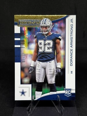 Dorance Armstrong Jr. 2018 Panini Rookies & Stars Gold /10 #183 Cowboys RC - Image 1 of 2