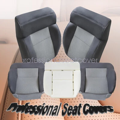 2004-2008 For Ford F150 XLT Front Cloth Seat Cover Dark Gray & Driver Cushion - Image 1 of 4