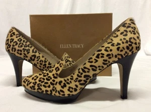 Zapatos para mujer Ellen Tracy Prince, bronceados/negros pelo de vaca talla 10 - Imagen 1 de 9