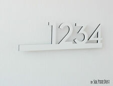Modern House Numbers Black Acrylic - Contemporary Home Address - Sign Plaque