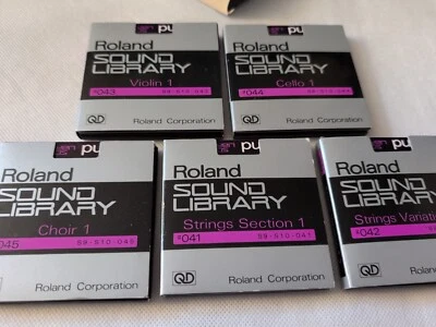 Roland Sound Library Quick Disks QD L-107 #041-#045 STRINGS & CHOIR - Image 1 of 4