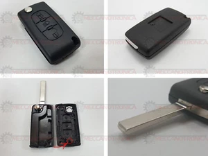GUSCIO COVER CHIAVE PEUGEOT 207 307 407 CITROEN C2 C3 C4 C5 A 3 TASTI(L)(LP) - Imagen 1 de 1