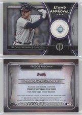 2020 Topps Tribute Stamp of Approval Relics Purple /50 Freddie Freeman #SOA-FF