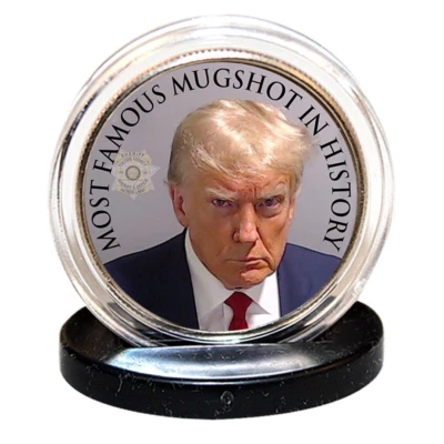 PROUD PATRIOTS Trump Mugshot - Authentic JFK Half Dollar