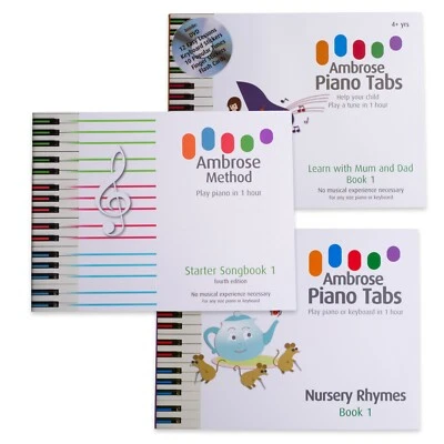 Adult Beginner Nursery Mum+Dad Music Set Book Learn to Play Piano & Keyboard - Image 1 of 4