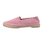 Chlo&#233; Womens Pink Suede Jute Braided Flat Round Toe Shoes Espadrilles EUC Size 8