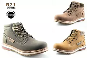 Mens Hiking Walking Trail Casual Fashion Lace Up Ankle Boots Trainers Shoes Size - Picture 1 of 15