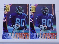 (2) 1995 Collectors Edge Black Label #142 CHRIS CALLOWAY Football Cards (GIANTS)