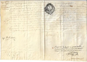 1775 Timbre Fiscal Gen de Paris 12 SOLS la cathedrale d´Angers registre ; 62389 - Bild 1 von 4