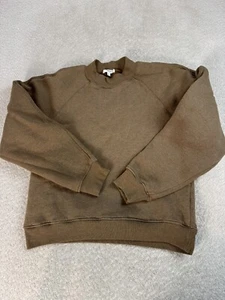 Agolde Tarron Womens Mock Neck Sweatshirt Toffee Brown Pullover USA Made Large - Picture 1 of 6