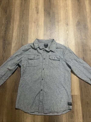 Fox Racing Men’s Long Sleeve Grey Button Up Size Large - Image 1 of 4