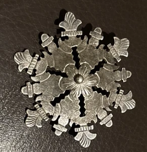 Vintage Modernist Abbott Gotshall Sterlingsilber Schneeflocke Brosche groß AG - Bild 1 von 8