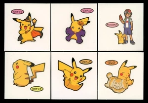NM LOT (6) - Pokemon Pikachu Daiichi Pan Japanese Bread Stickers Collection Set - Imagen 1 de 2