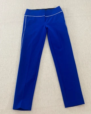 XOXO Ankle Pants Womens Size 1/2 Blue Straight Leg Elastic Waistband Casual - Image 1 of 4