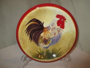 ROOSTER Plate SAKURA CHANTICLEER by Sally Eckman Roberts ~ Farmhouse 8.25" - Picture 1 of 7