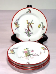 (4) J Pouyat Limoges Dessertteller Vögel Blumen 6" Frankreich Beschreibung lesen - Bild 1 von 11