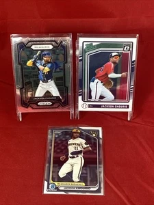 JACKSON CHOURIO SP RC BOWMAN 2024 Rated Prospect CHROME Baseball Card BREWERS - Picture 1 of 8