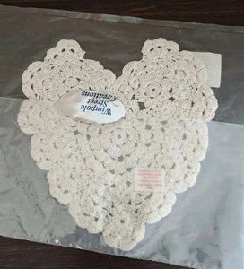 Wimpole Street Creations Heart Doily, Ecru, 6.5", NWT - Picture 1 of 5