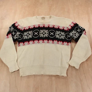 Vintage 60er 70er McGregor Wollpullover GR 46 Ski Fair Isle USA Made - Bild 1 von 7