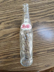 Vintage Spiral Pepsi Clear Bottle 16 Ounce / 1 Pint Very Clear & Clean - Picture 1 of 5