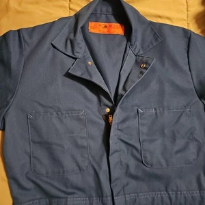 Red Kap Men's 36 Regular Coveralls Workwear Blue USA Polyester Cotton - Picture 1 of 15