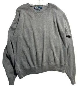 Polo by Ralph Lauren Hombre Gris XL Cuello Redondo Algodón Suéter (C1) - Imagen 1 de 6