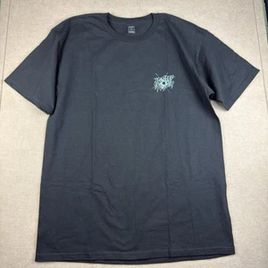 10.Deep Shirt Men L Black Graphic Shattered Logo Tee Made in USA Streetwear - Picture 1 of 9