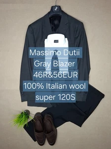 Massimo Dutti, Super 120S WOLLE, Blazer, grau, Größe 46R. - Bild 1 von 22
