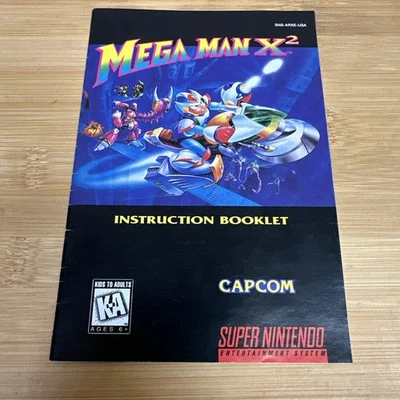 Mega Man X2 Super Nintendo Auténtico SNES Manual de Instrucciones Folleto SOLO - Imagen 1 de 4