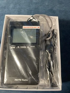 AM/FM Personal Clock Radio/ Auto Scan /Station Storage/2AAA Batteries /earphones - Picture 1 of 10
