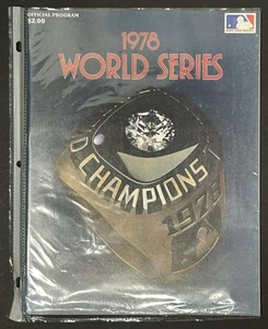 World Series Champs 75th Anniversary MLB Programma Ufficiale Yankees Dodger 1978 Senza prezzo di riserva - Foto 1 di 9