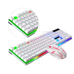 Gaming Mouse Kabeltastatur Und Maussatz Weiß Klaviatur Verkabelt - Afbeelding 1 van 11