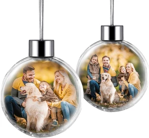 Idiy Personalisierte Weihnachtskugel Mit Foto - Weihnachtsbaumschmuck, Christbau - Bild 1 von 6