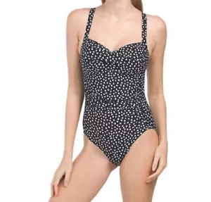 Costume da bagno monopezzo Niptuck Joanne stampa a pois nuovo con etichette. Taglia:6 - Foto 1 di 2
