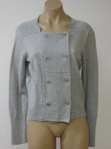 EILEEN FISHER Organic Cotton Knit Stretch Pearl Short Cardigan Large L NWT $218 - Picture 1 of 1