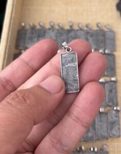 Rare Aletai iron meteorite material thin slice 1pc meteorite Necklace pendant