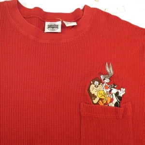 CAMISETA VINTAGE DE BOLSILLO LOONEY TUNES BUGS BUNNY TWEETY BIRD TAZ XL Bordada  - Imagen 1 de 6